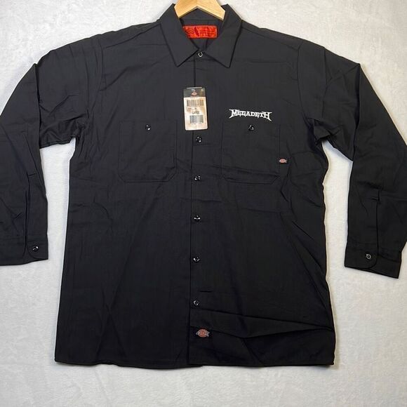 Megadeth vintage Dickies collab Button down concert release shirt‎ NWT Men Large - Picture 2 of 9
